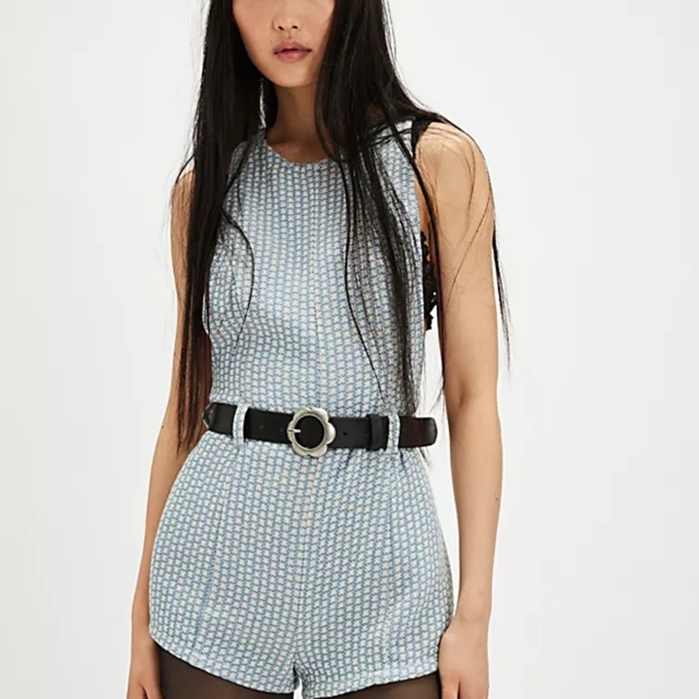 FREE PEOPLE Mod Mini Playsuit Romper SZ 12 - Picture 2 of 3